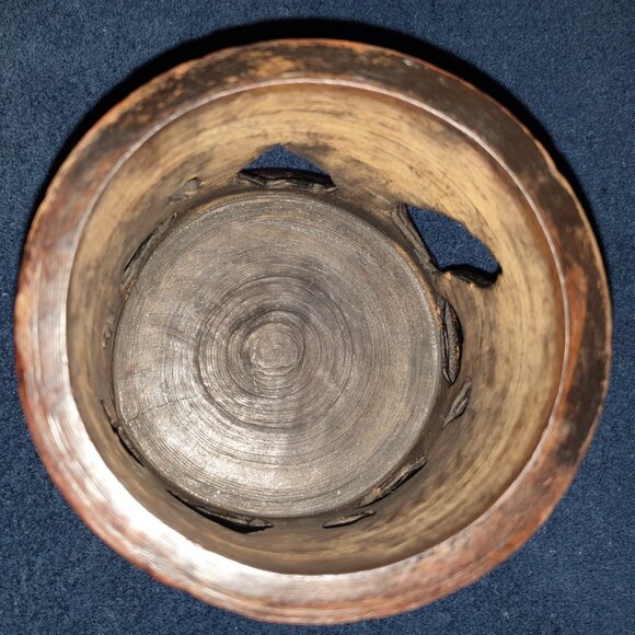 Vintage African Ironwood Elephant Set with 6 Coasters, Holder &Lid - Picture 10 of 11